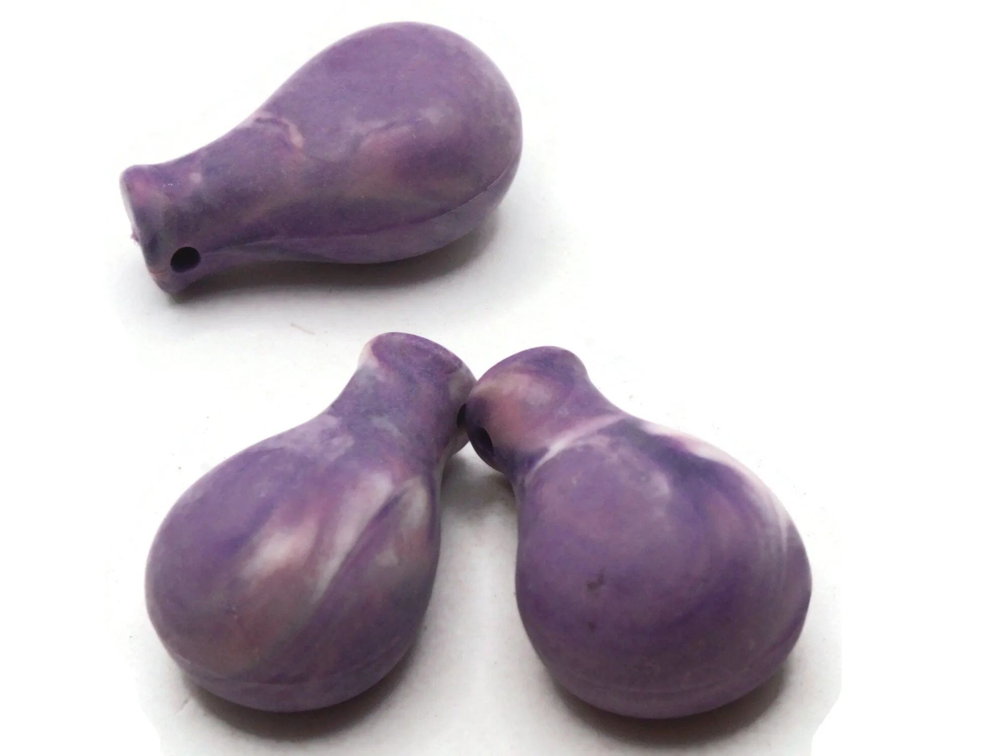39mm Purple Vintage Plastic Bag Shaped Charm