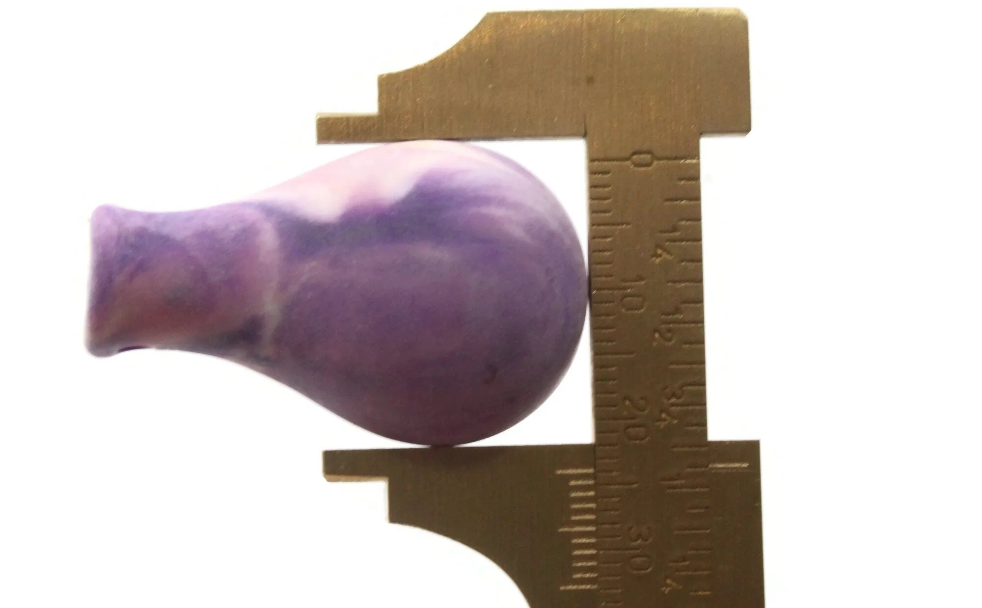39mm Purple Vintage Plastic Bag Shaped Charm