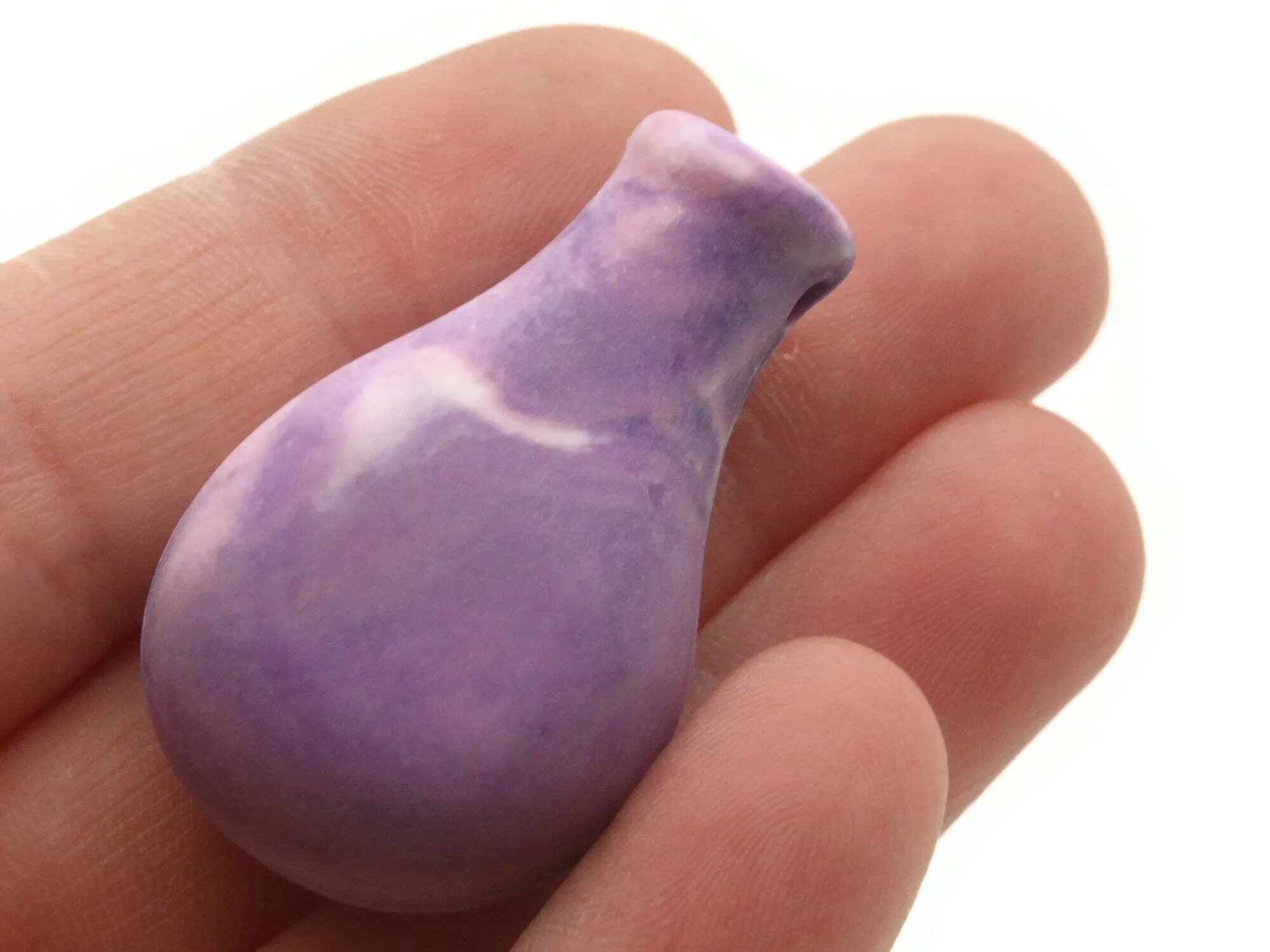 39mm Purple Vintage Plastic Bag Shaped Charm