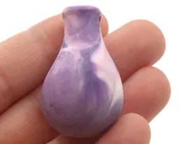 39mm Purple Vintage Plastic Bag Shaped Charm