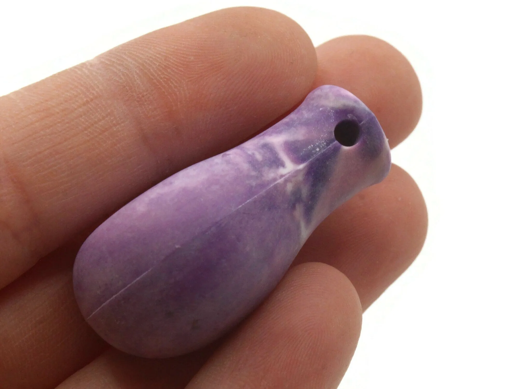 39mm Purple Vintage Plastic Bag Shaped Charm