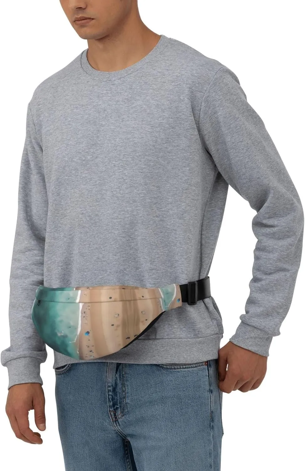 Aerial view of the beach Fashion Crossbody Appearance High capacity outdoor with Adjustable Comfortable Work Leisure Versatile
