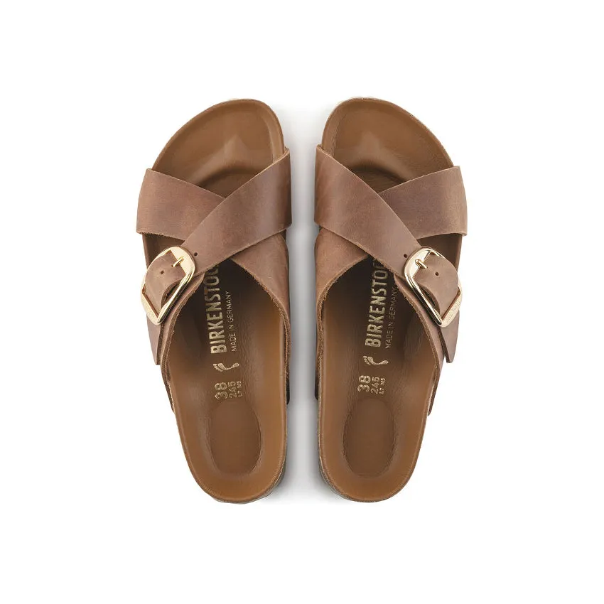 BIRKENSTOCK SANDALO SIENA BIG BUCKLE 1020165 COGNAC