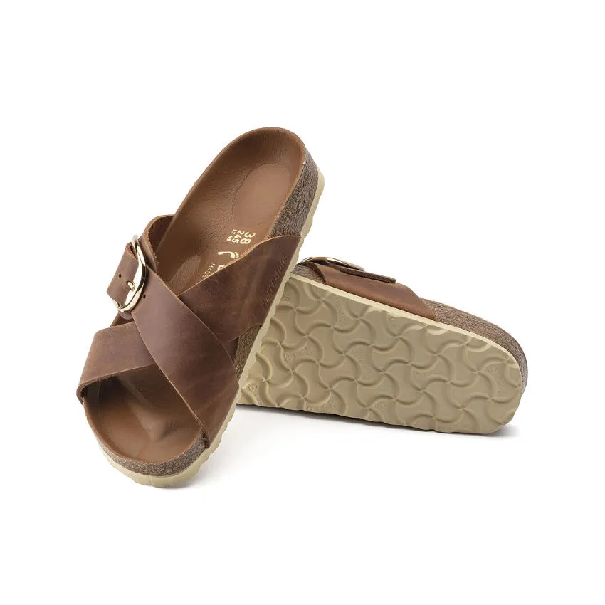 BIRKENSTOCK SANDALO SIENA BIG BUCKLE 1020165 COGNAC