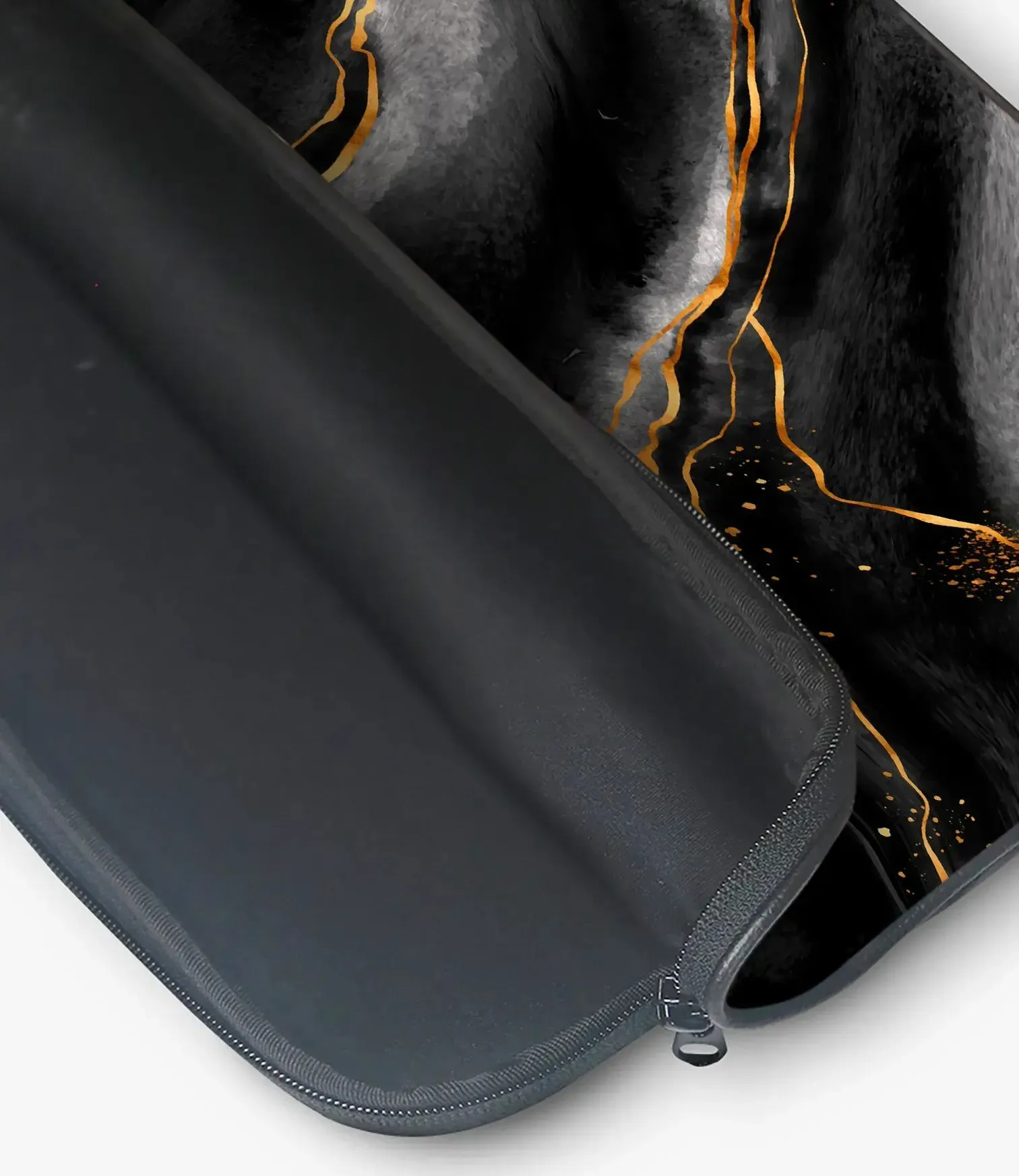 Black/Gold Marble Laptop Sleeve