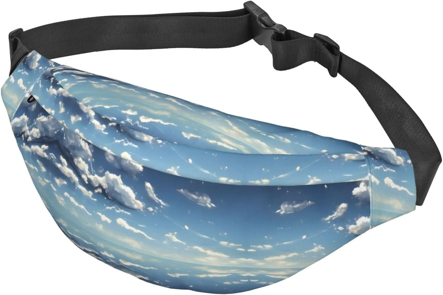 Blue sky and white clouds Fashion Crossbody Appearance High capacity outdoor with Adjustable Comfortable Work Leisure Versatile, RXZER23