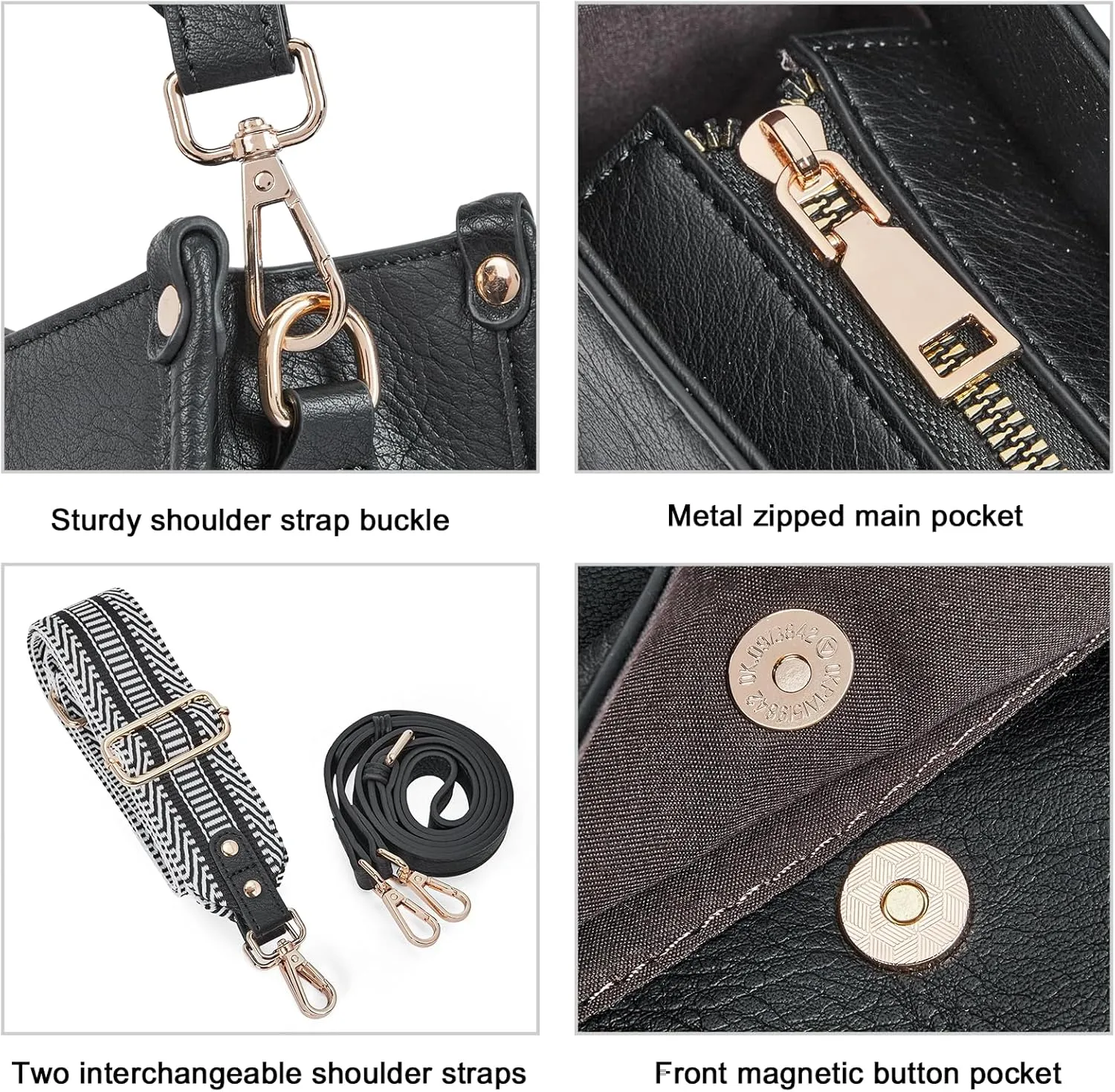 CLUCI Crossbody Bags For Women Trendy Fashion Shoulder Bag Vegan Leather Purse For Ladies with Adjustable Strap