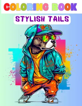 COLORING BOOK STYLISH TAILS: Encounter Stylish Lions, Monkeys, Giraffes, Elephants and More in this Exciting Coloring Adventure for kids 2-4 and beyond Paperback  May 6, 2024