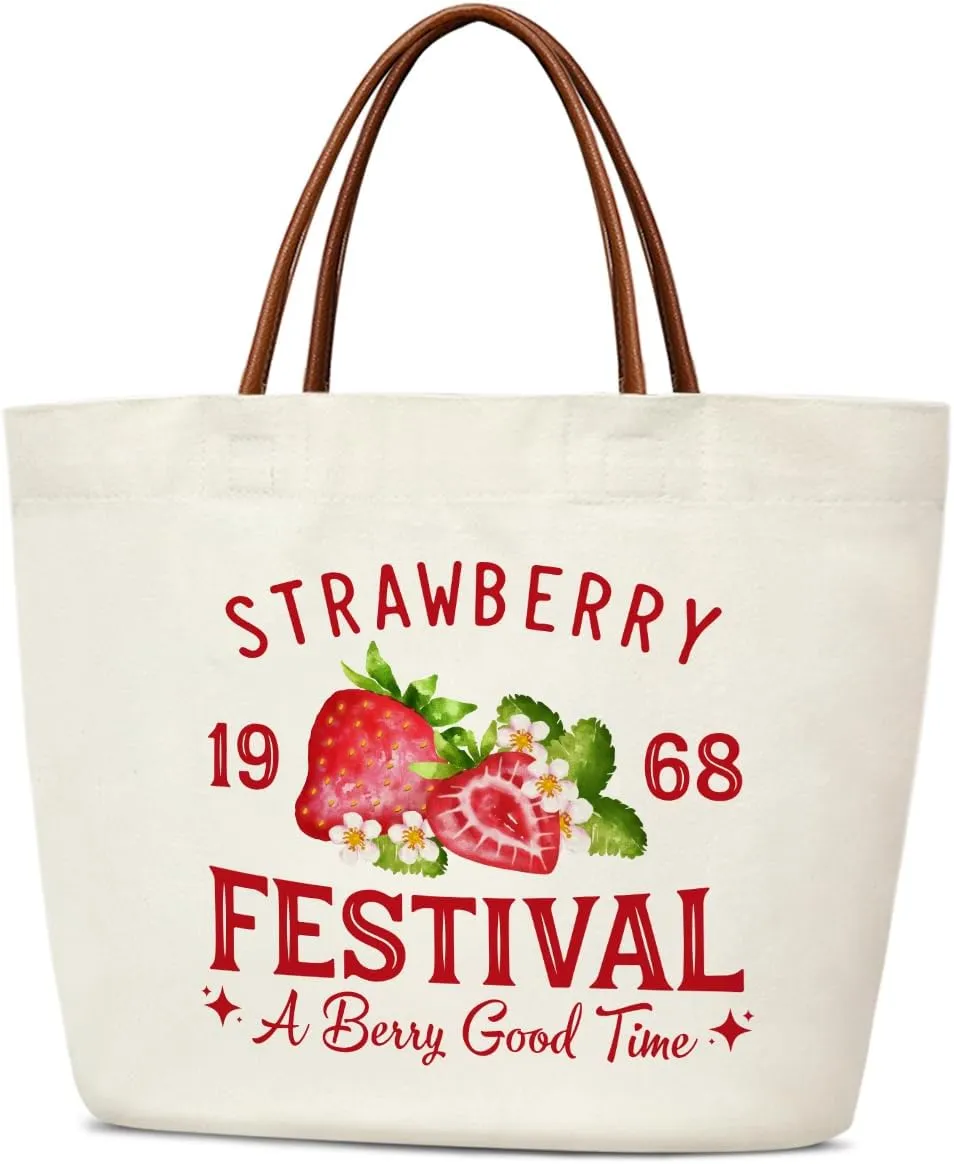 Funny Canvas Tote Bag Aesthetic Bag for Women Reusable Grocery Shopping Bag With Handles Cute Tote Bag