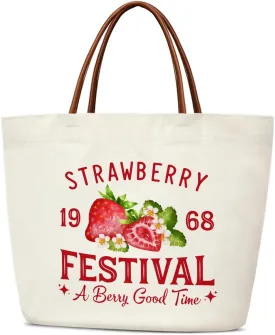 Funny Canvas Tote Bag Aesthetic Bag for Women Reusable Grocery Shopping Bag With Handles Cute Tote Bag
