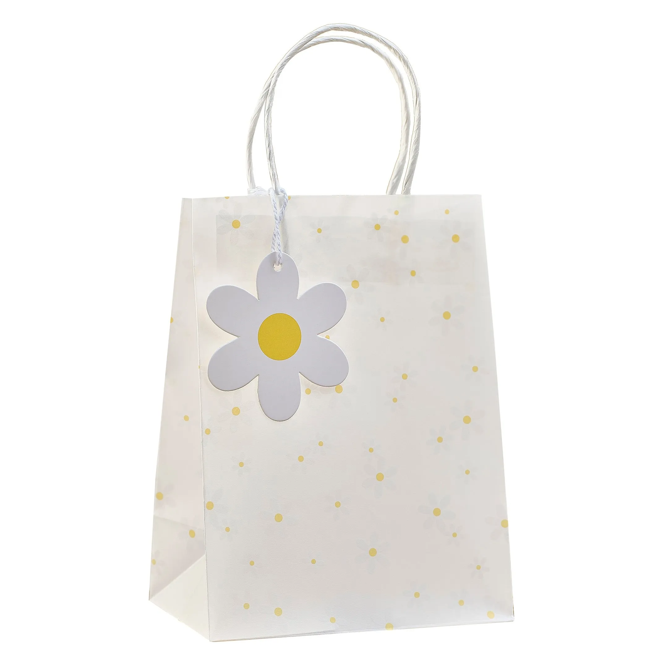 Ginger Ray Daisy Print Party Bags - 5 Pkt