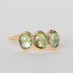 Green Tourmaline Multistone Ring