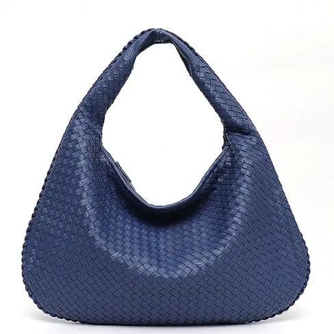 Handmade Casual Women's Patchwork Zipper Leather Handbag With Big Capacity
