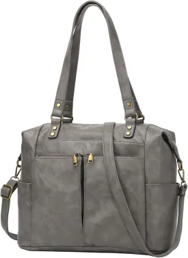 KouLi Buir Purses for Women, PU Leather Handbag Multiple Pockets Shoulder Bag Designer Hobo Bucket Roomy Crossbody Tote Bag