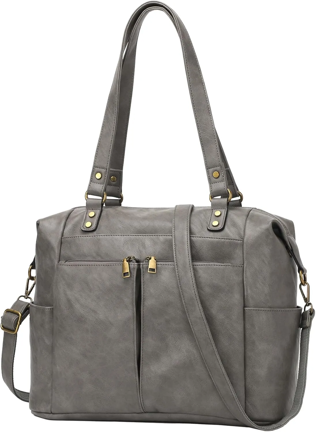 KouLi Buir Purses for Women, PU Leather Handbag Multiple Pockets Shoulder Bag Designer Hobo Bucket Roomy Crossbody Tote Bag