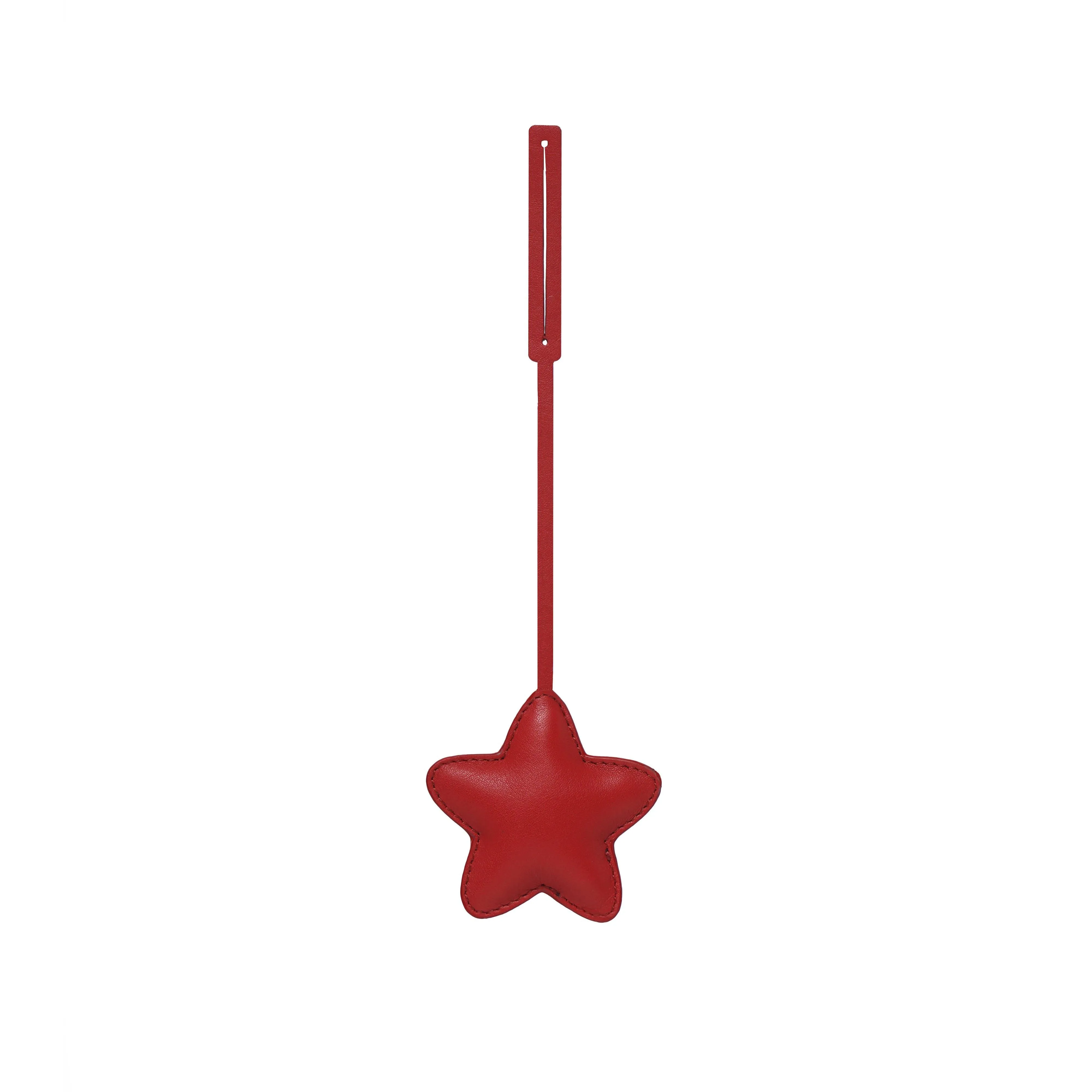 LC-311-RD STAR RED LEATHER CHARM