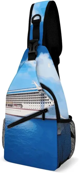 Lightweight Chest Bag Crossbody Bag Cruise Ship Sling Backpack for Women Men Sports Travel