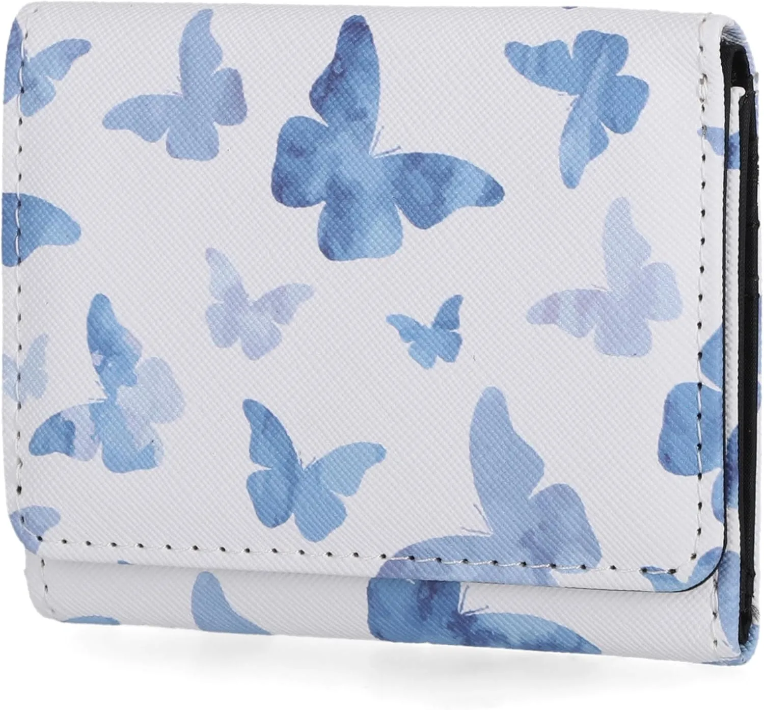 Mundi Anna Indexer Small Wallet for Women, Slim Credit Card Holder with Zipper Coin Pocket, Bifold Compact Womens Wallet with ID Window in Butterfly