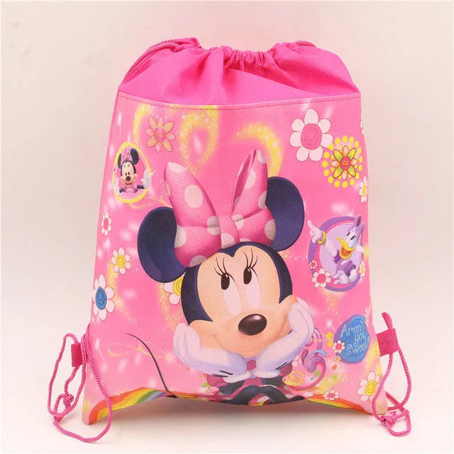 Pokemon Go Decoration Birthday Party Soy Luna Non-Woven Fabric Drawstring Minnie\Mickey Gift Bags Pikachu\Ninja Turtle Supplies