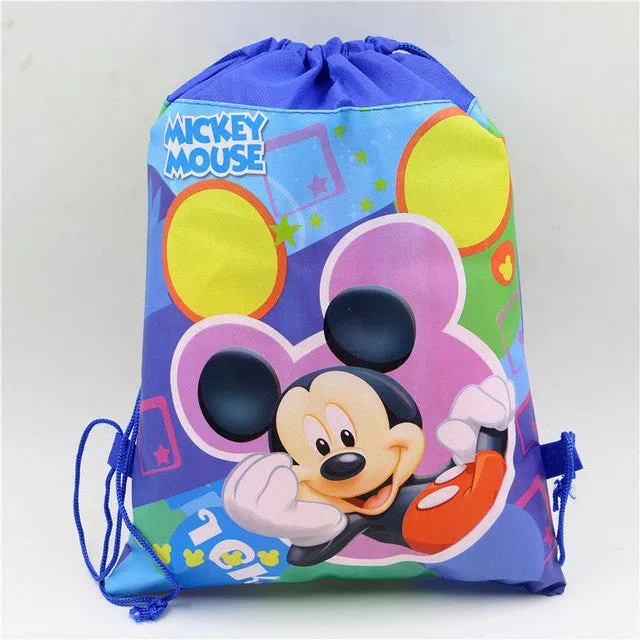 Pokemon Go Decoration Birthday Party Soy Luna Non-Woven Fabric Drawstring Minnie\Mickey Gift Bags Pikachu\Ninja Turtle Supplies