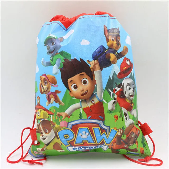 Pokemon Go Decoration Birthday Party Soy Luna Non-Woven Fabric Drawstring Minnie\Mickey Gift Bags Pikachu\Ninja Turtle Supplies
