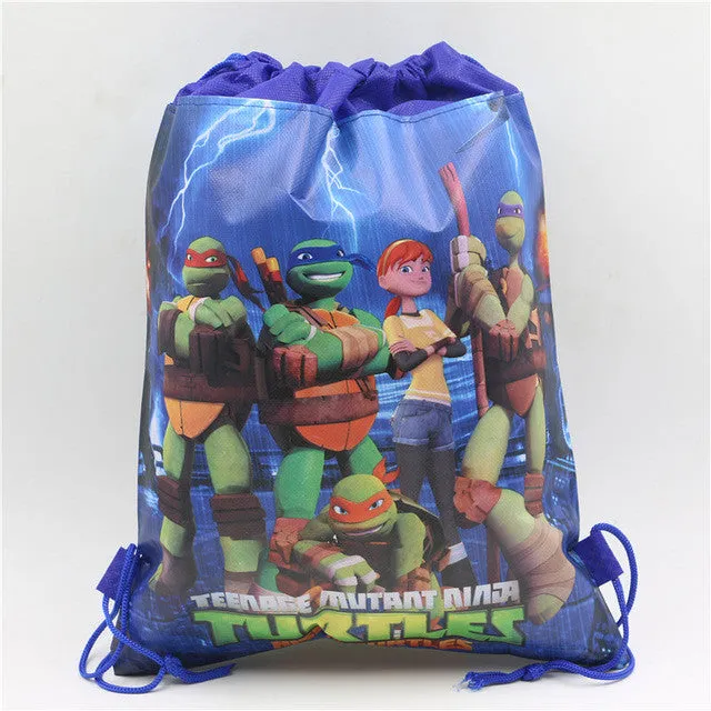 Pokemon Go Decoration Birthday Party Soy Luna Non-Woven Fabric Drawstring Minnie\Mickey Gift Bags Pikachu\Ninja Turtle Supplies