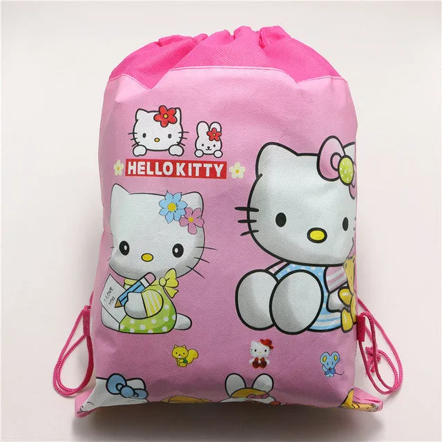 Pokemon Go Decoration Birthday Party Soy Luna Non-Woven Fabric Drawstring Minnie\Mickey Gift Bags Pikachu\Ninja Turtle Supplies