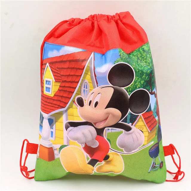 Pokemon Go Decoration Birthday Party Soy Luna Non-Woven Fabric Drawstring Minnie\Mickey Gift Bags Pikachu\Ninja Turtle Supplies