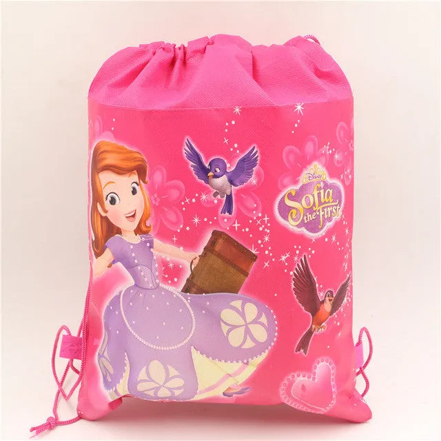 Pokemon Go Decoration Birthday Party Soy Luna Non-Woven Fabric Drawstring Minnie\Mickey Gift Bags Pikachu\Ninja Turtle Supplies