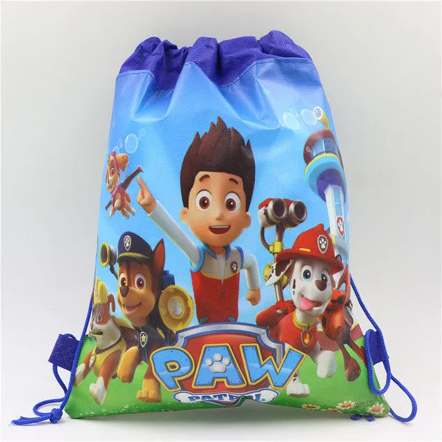 Pokemon Go Decoration Birthday Party Soy Luna Non-Woven Fabric Drawstring Minnie\Mickey Gift Bags Pikachu\Ninja Turtle Supplies