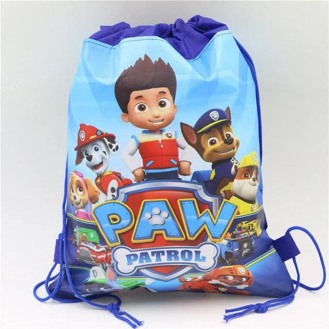 Pokemon Go Decoration Birthday Party Soy Luna Non-Woven Fabric Drawstring Minnie\Mickey Gift Bags Pikachu\Ninja Turtle Supplies