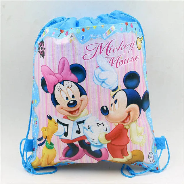 Pokemon Go Decoration Birthday Party Soy Luna Non-Woven Fabric Drawstring Minnie\Mickey Gift Bags Pikachu\Ninja Turtle Supplies