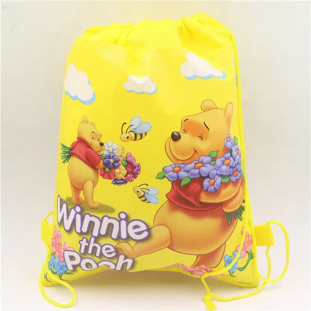 Pokemon Go Decoration Birthday Party Soy Luna Non-Woven Fabric Drawstring Minnie\Mickey Gift Bags Pikachu\Ninja Turtle Supplies