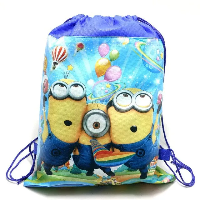 Pokemon Go Decoration Birthday Party Soy Luna Non-Woven Fabric Drawstring Minnie\Mickey Gift Bags Pikachu\Ninja Turtle Supplies