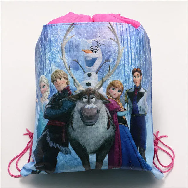 Pokemon Go Decoration Birthday Party Soy Luna Non-Woven Fabric Drawstring Minnie\Mickey Gift Bags Pikachu\Ninja Turtle Supplies