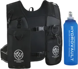 Running Vest for Men  7 Pockets for Storage, Secure Phone Holder, Reflective Chest Straps, Lightweight Black Neoprene, Unisex Hydration Vest for Runners & Athletes, Multi-Purpose Use