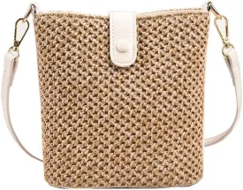 Straw Beach Bags For Women Rattan Purse Summer Straw Cross-body Bag Raffia Handbag Purses Shoulder Bag Small Bucket Bag 2025