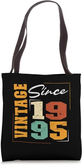 Vintage Since 1995 Birthday Varsity Born In 1995 Birthday Tote Bag