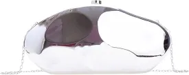 Women's Acrylic Shell Shape Evening Clutch Purse Formal Metallic Unique Egg Handbag for Wedding Party Prom